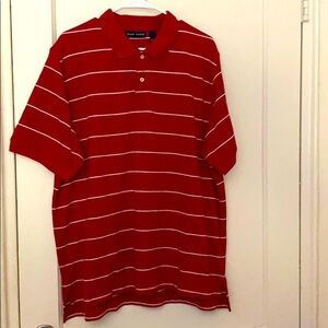 Grant Thomas red and white polo shirt size: XXL